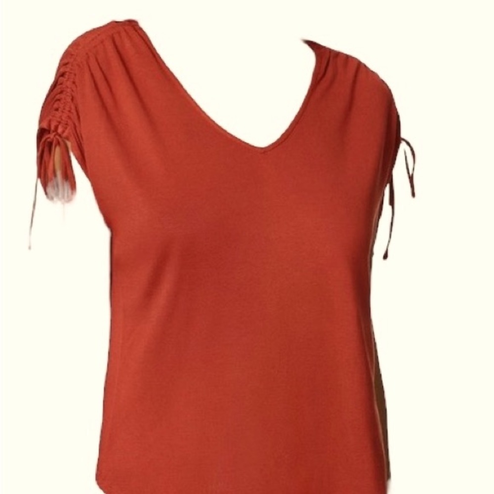 Anne Klein Sport Ariel Top in Terracotta size M
